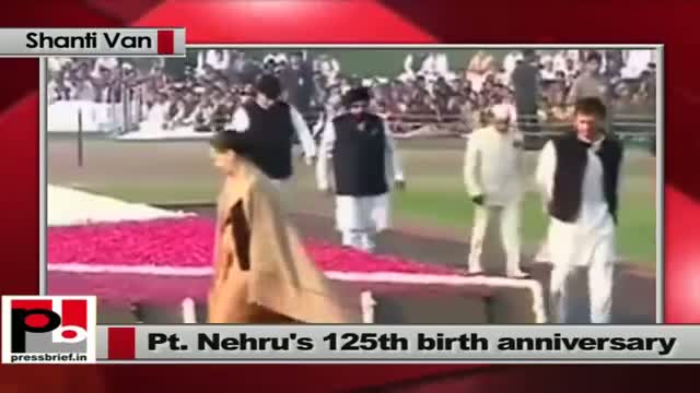 Sonia Gandhi, Rahul Gandhi pay homage to Pt Jawaharlal Nehru on his 125th birth anniversary