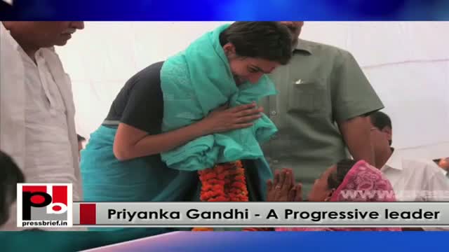 Young Congress campaigner Priyanka Gandhi - leader with progressive ideas