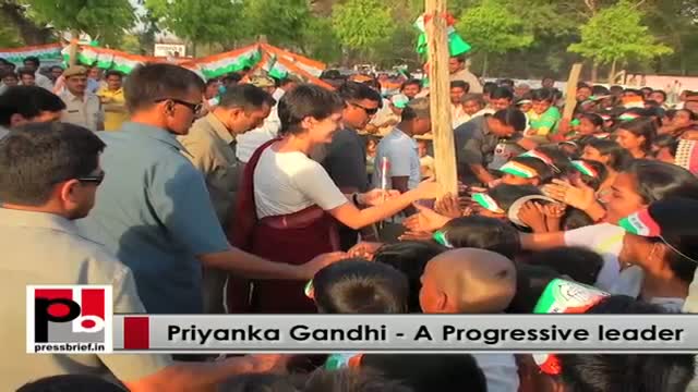 Young, progressive Congress campaigner Priyanka Gandhi Vadra - progressive and energetic