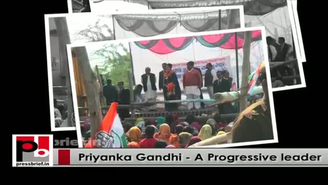 Progressive leader Priyanka Gandhi Vadra - Young Congress campaigner
