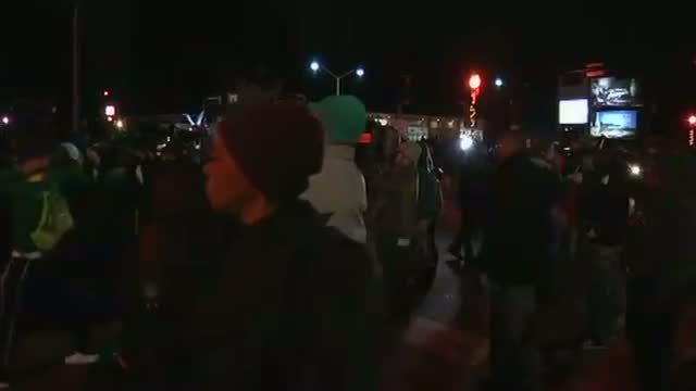 Initial Crowd Reaction to Ferguson Decision