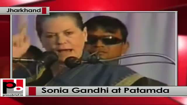 Sonia Gandhi addresses Congress poll rally at Jharkhand, takes on BJP