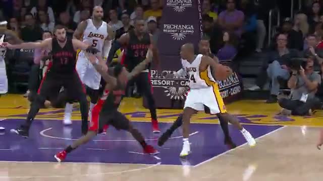 NBA: Kobe Bryant's Triple-Double Leads Lakers Over Raptors