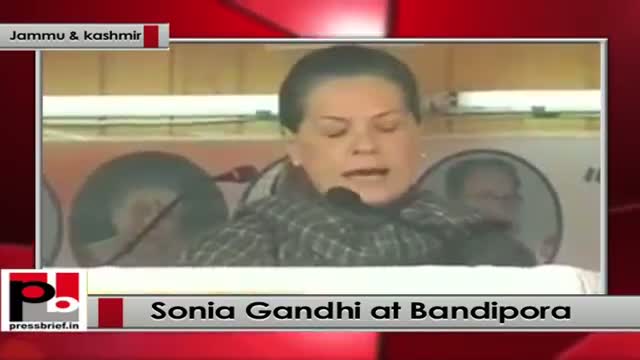 Sonia Gandhi addresses rally in Bandipora, J&K takes on Modi govt, BJP