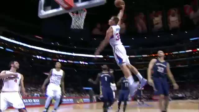 NBA: Jordan's Strong Block Leads to Blake's Monster Ja