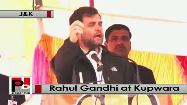 At Kupwara, J&K, Rahul Gandhi takes on BJP