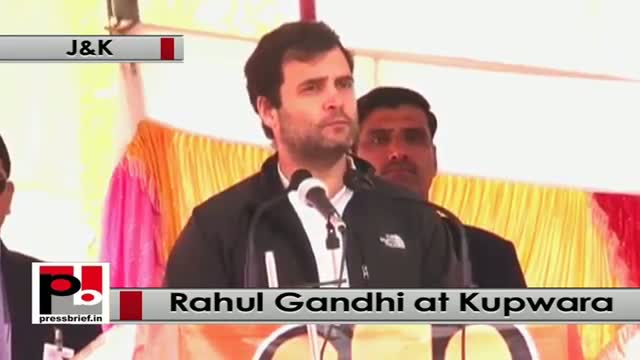 J&K polls: At Kupwara, Rahul Gandhi hits out at Modi govt,BJP