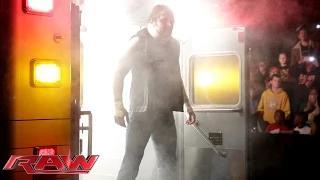 Dean Ambrose surprises Bray Wyatt from the back of an ambulance: WWE Raw, December 8, 2014