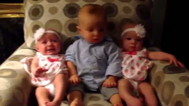 Adorably Confused Baby Meets Twins Video