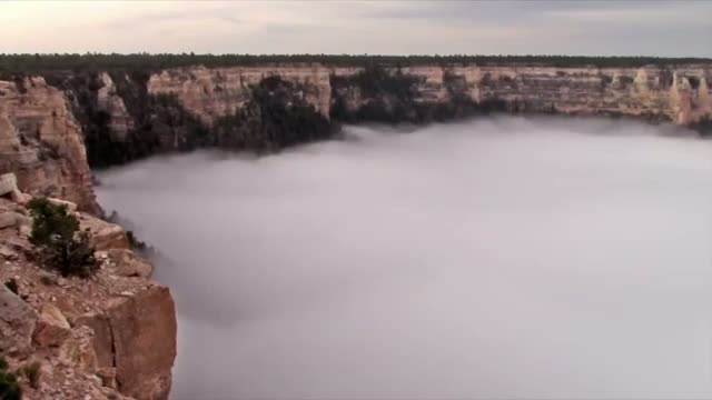 Rare Clouds in Grand Canyon Video