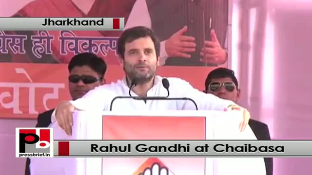 Jharkhand polls, At Chaibasa Rahul Gandhi attacks BJP, Modi govt