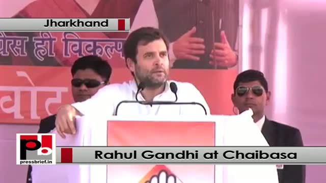 At Chaibasa, Jharkhand, Rahul Gandhi hits out at BJP and Modi govt