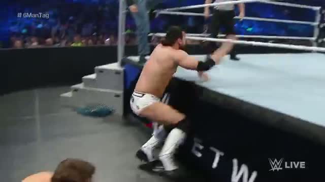 Erick Rowan & The Usos vs. Luke Harper, The Miz & Damien Mizdow - WWE Six-Man Tag Team Match