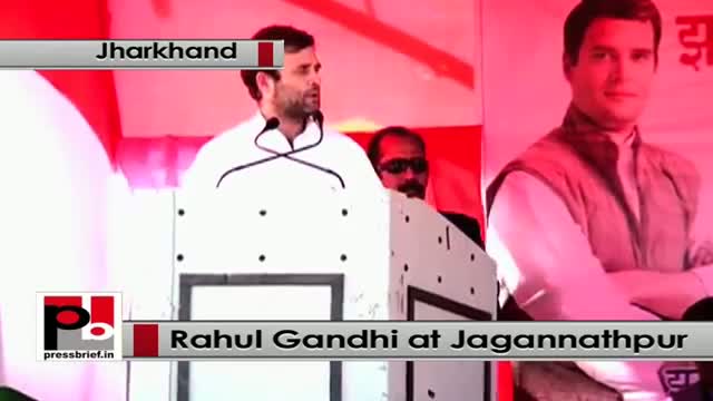 Jharkhand polls, At Jagannathpur Rahul Gandhi slams Modi govt