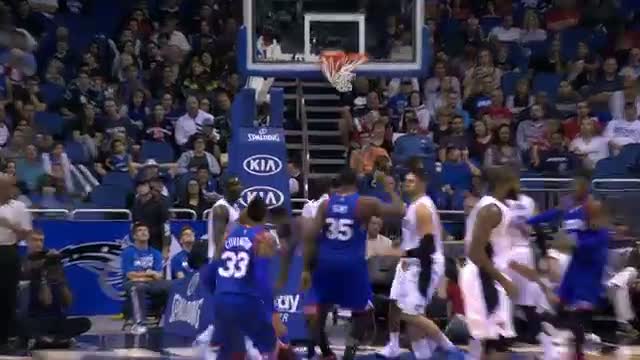 NBA: JaKarr Sampson Climbs the Ladder for the Putback Smash