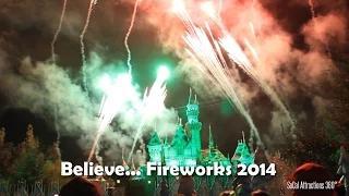 Believe in Holiday Magic Fireworks 2014 - Disneyland Christmas Fireworks Video