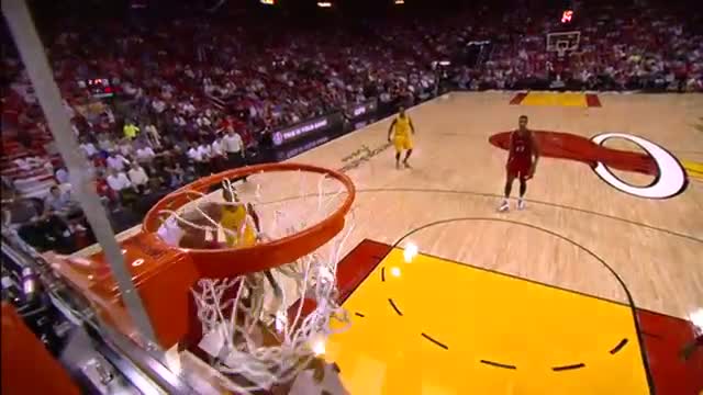 NBA: Dwyane Wade Elevates Over Love for the Nasty Putback