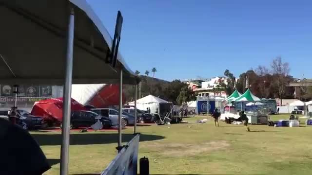 Tornado at the Rose Bowl - MUST WATCH