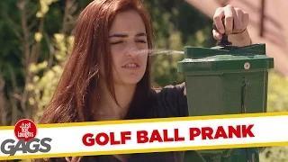 Golf Ball Machine Sprays All Over People (Funny Video)