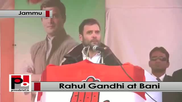 Rahul Gandhi at Bani in J&K lashes out at BJP, PM Modi