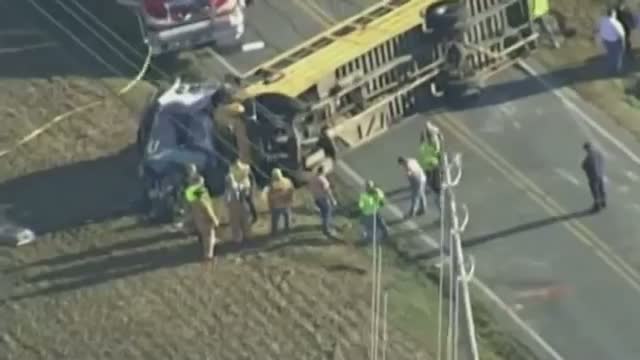 Several Injured in School Bus Accident Video