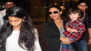Shahrukh Khan SPOTTED with son Abram Khan at AIRPORT Video