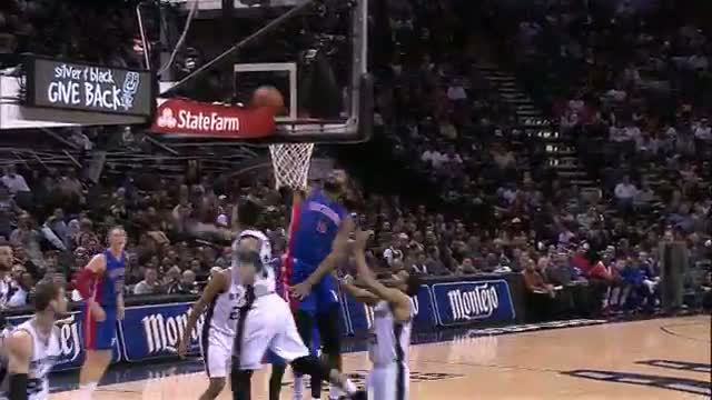 NBA: Drummond Soars in for the Put-Back Dunk