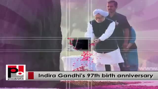 Indira Gandhi remembered on her 97th birth anniversary