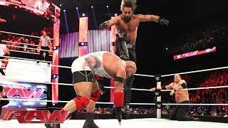 Ryback vs. Seth Rollins & Kane - 2-on-1 Handicap Match: WWE Raw, January 5, 2015 