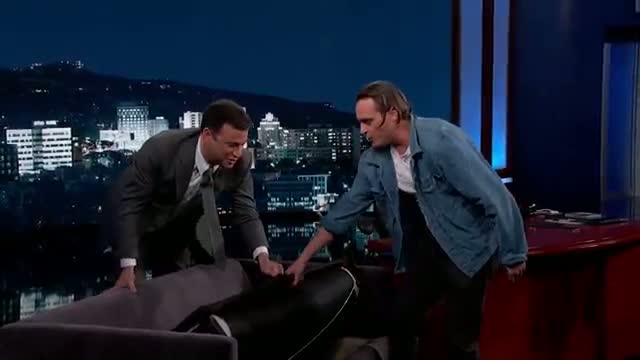 Joaquin Phoenix Gets Into Bed with Jimmy Kimmel