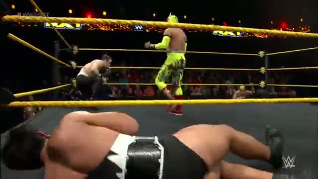The Lucha Dragons vs. The Vaudevillains - NXT Tag Team Championship Match - WWE NXT, January 8, 2015