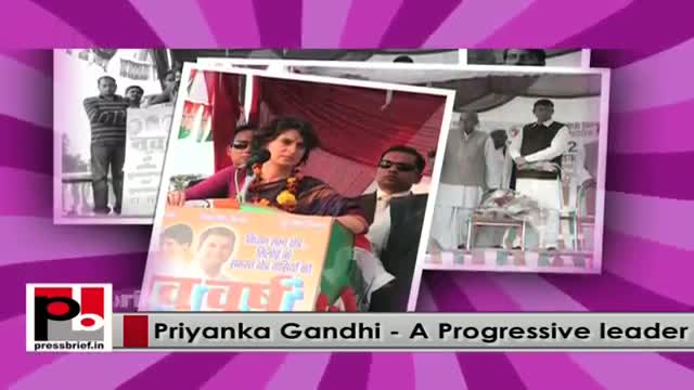 Young and energetic Priyanka Gandhi Vadra - charming mass leader