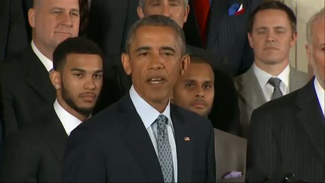 Obama Welcomes San Antonio Spurs to White House