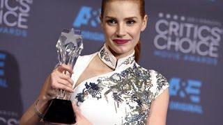 Chastain Reveals Critics' Choice Abuse Video