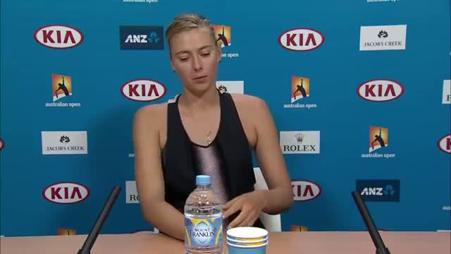 Maria Sharapova press conference after her win second round - Australian Open 2015