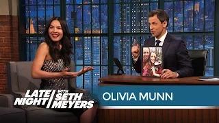 Olivia Munn Thinks Seth Is a Little Too Crazy About His Dog - Late Night with Seth Meyers