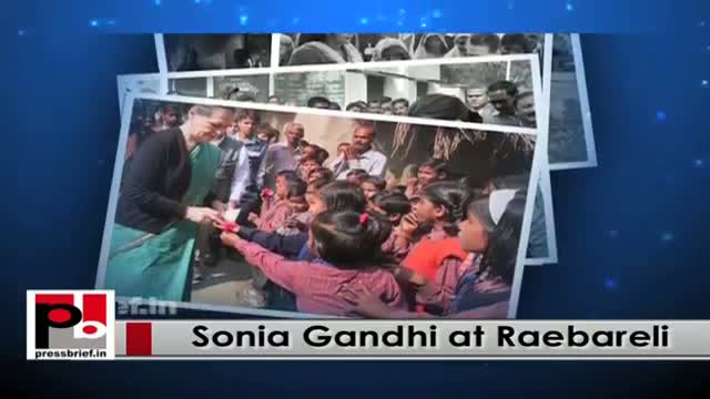 Sonia Gandhi in Raebareli, visits villages, talks to people
