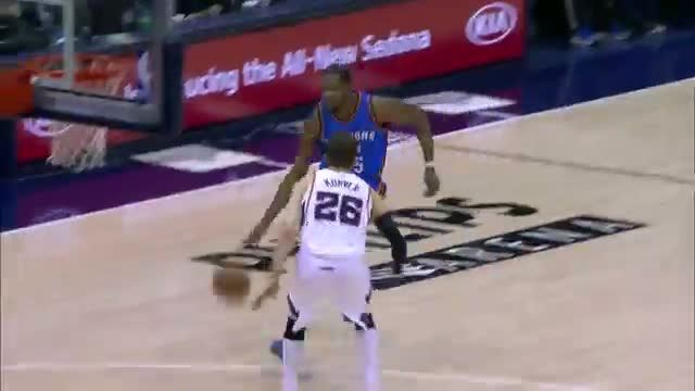 NBA: Kevin Durant Gets the Steal and Finishes with a Monster Jam