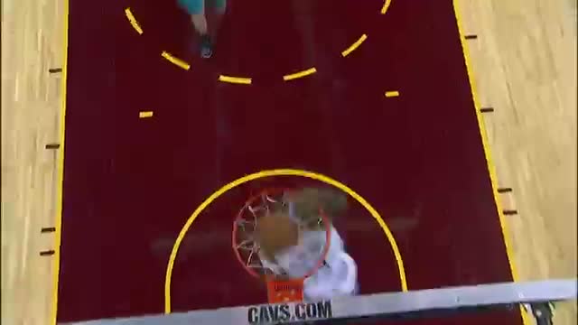 NBA: Lebron James Picks the Pass and Slams it Home
