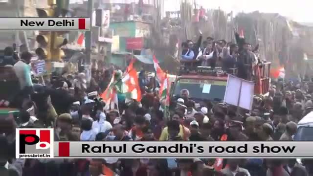 Rahul Gandhi kick-starts Delhi poll campaign with a road show, attacks PM