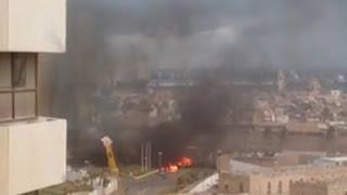 Fire After Deadly Libya Hotel Attack Video