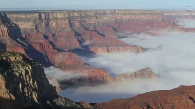 Rare Clouds Fill Grand Canyon Video