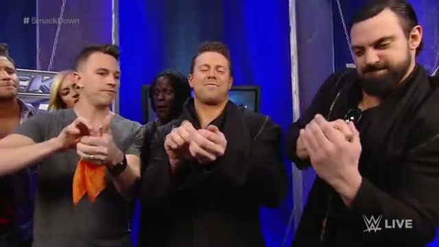 Superstars watch Justin Flom from "Wizard Wars" get tricking backstage: WWE SmackDown, January 29, 2015