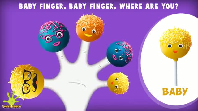 The Finger Family Cake Pop Family Nursery Rhyme | Cake Pop Finger Family Songs