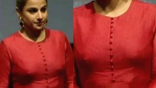 Vidya Balan Nipple Pokes Wardrobe Malfunction Video