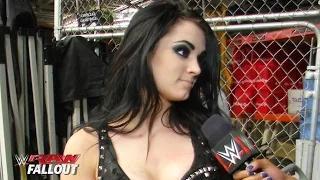 An embarrassed Paige sends a message to The Bella Twins - WWE Raw Fallout - February 2, 2015