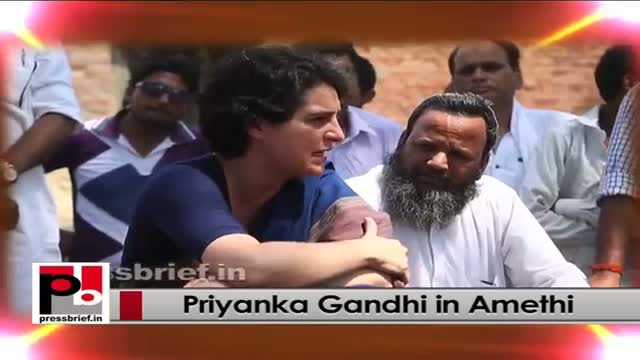 Young Priyanka Gandhi Vadra - genuine mass leader who makes a great impact among the people