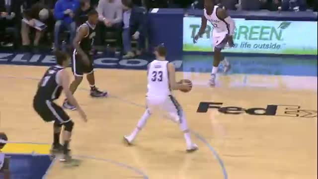 NBA: Marc Gasol Serves Up Jeff Green for the Nice Alley-Oop