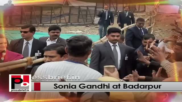 Delhi polls - Sonia Gandhi speaks at Congress rally at Badarpur, slams AAP, BJP