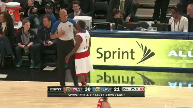 NBA: Kevin Hart Duels with Mo'ne Davis During the Sprint All-Star Celebrity Game